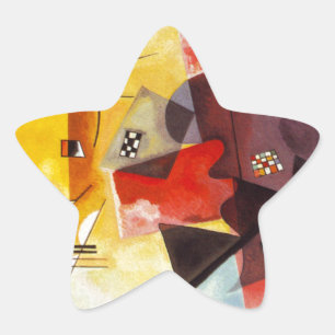 Kandinsky Yellow Red Blue Star Sticker