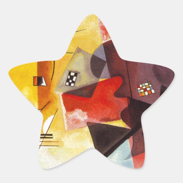 Kandinsky Yellow Red Blue Star Sticker (Front)