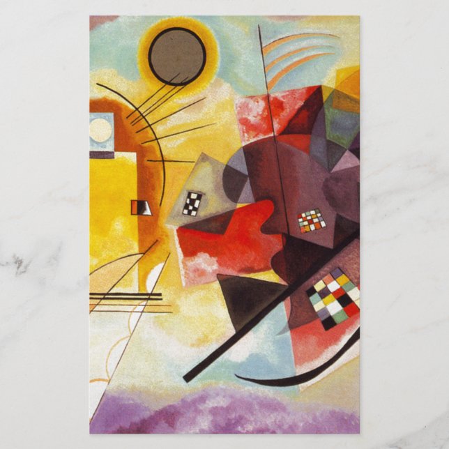 Kandinsky Yellow Red Blue Stationery (Front)