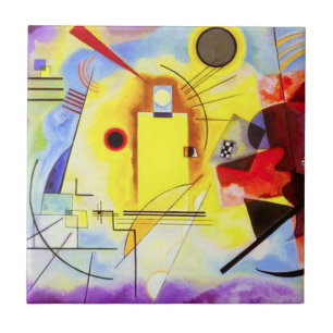 Kandinsky Yellow Red Blue Tile