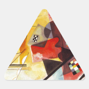 Kandinsky Yellow Red Blue Triangle Sticker