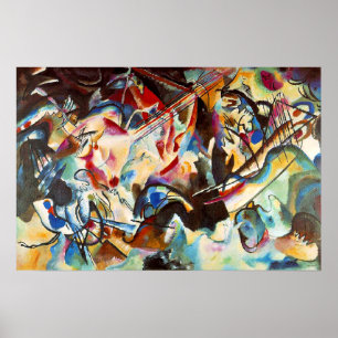 Kandinsky's abstract artwork, Composition VI, Poster