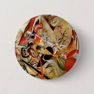 Kandinsky's Abstract Composition 6 Cm Round Badge