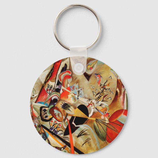 Kandinsky's Abstract Composition Key Ring (Front)