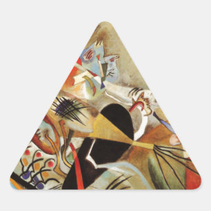 Kandinsky's Abstract Composition Triangle Sticker