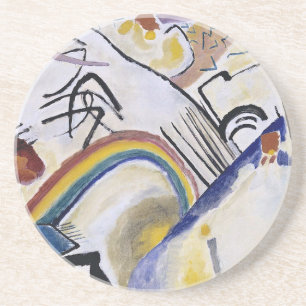 Kandinsky's Abstract Painting 1910 Dated Cossacks Coaster