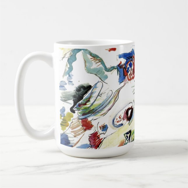 Kandinsky's Abstract Painting Artwork Coffee Mug (Left)