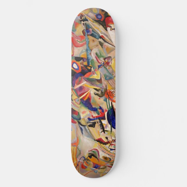 Kandinsky's Abstract Painting Artwork Skateboard (Front)