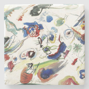 Kandinsky's Abstract Painting Artwork Stone Coaster