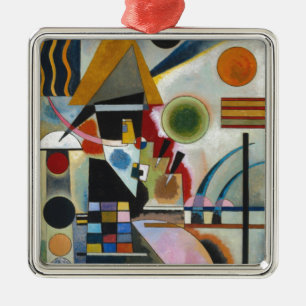 Kandinsky's Abstract Painting Swinging Metal Ornament
