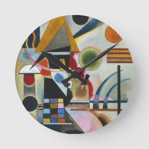 Kandinsky's Abstract Painting Swinging Round Clock