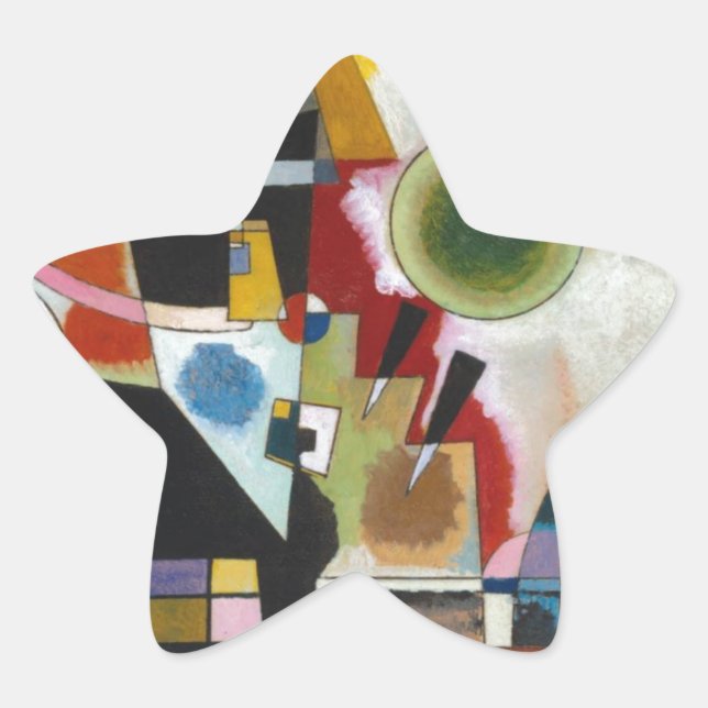 Kandinsky's Abstract Painting Swinging Star Sticker (Front)