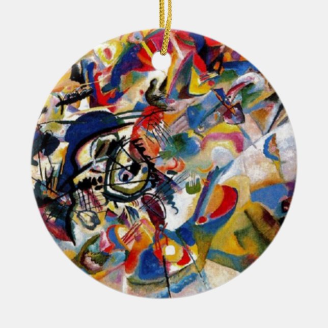 Kandinsky's Composition VII Ceramic Ornament (Front)