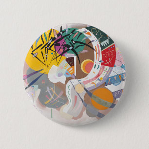 Kandinsky's Dominant Curve Abstract 6 Cm Round Badge