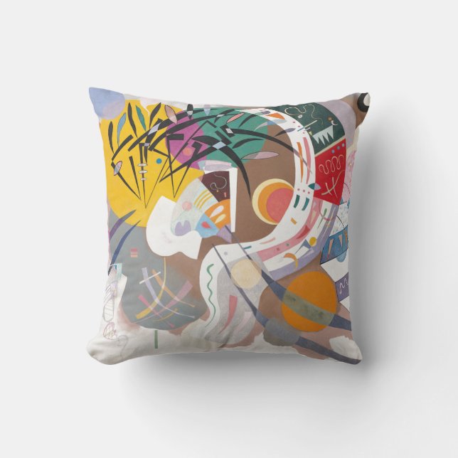 Kandinsky's Dominant Curve Abstract Art Painting  Cushion (Front)