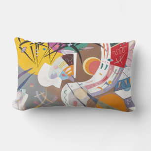 Kandinsky's Dominant Curve Abstract Art Painting Lumbar Cushion