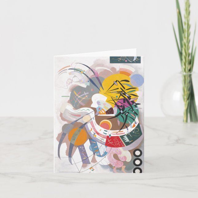 Kandinsky's Dominant Curve Abstract Art Painting Note Card (Front)