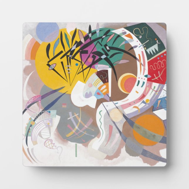 Kandinsky's Dominant Curve Abstract Art Painting Plaque (Front)