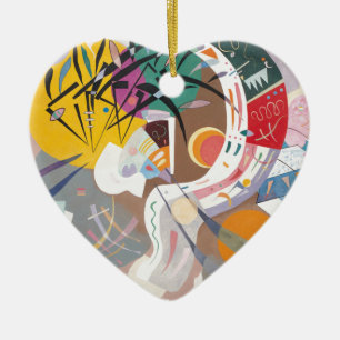 Kandinsky's Dominant Curve Abstract Ceramic Tree Decoration