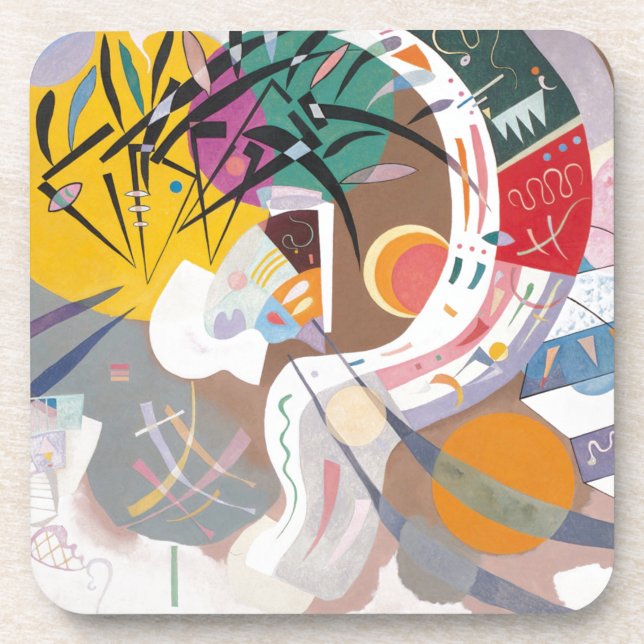 Kandinsky's Dominant Curve Abstract Coaster (Front)