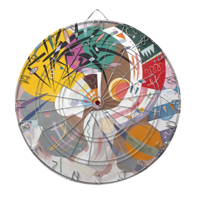 Kandinsky's Dominant Curve Abstract Dartboard (Front)