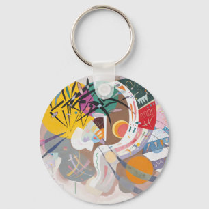 Kandinsky's Dominant Curve Abstract Key Ring