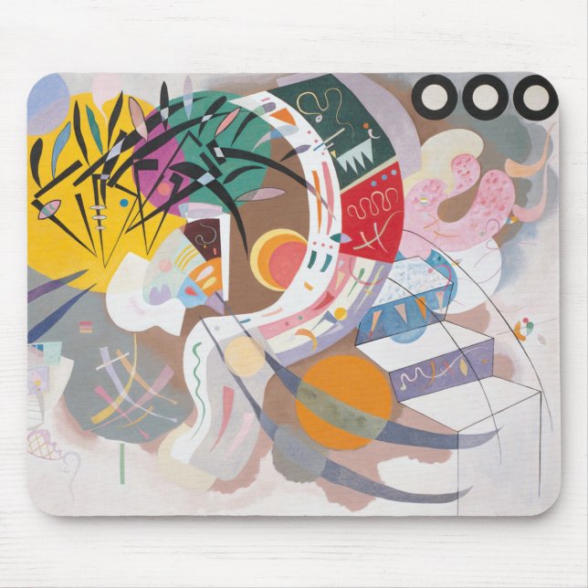 Kandinsky's Dominant Curve Abstract Mouse Pad (Front)