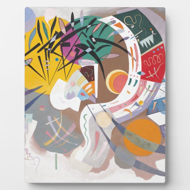 Kandinsky's Dominant Curve Abstract Plaque (Front)