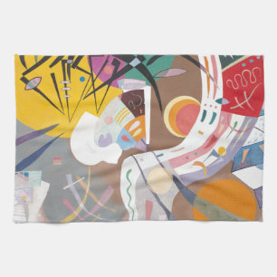 Kandinsky's Dominant Curve Abstract Tea Towel