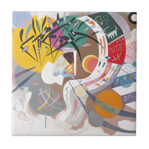 Kandinsky's Dominant Curve Abstract Tile