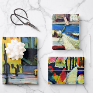 Kandinsky's famous artwork wrapping paper sheet