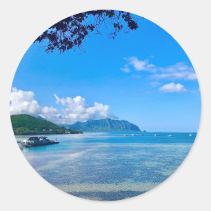 Kaneohe Bay, Oahu  Classic Round Sticker