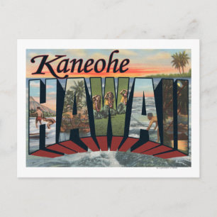 Kaneohe, Hawaii - Large Letter Scenes Postcard