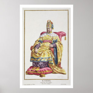Kang Tsi (1662-1722) Manchu Emperor of China from Poster