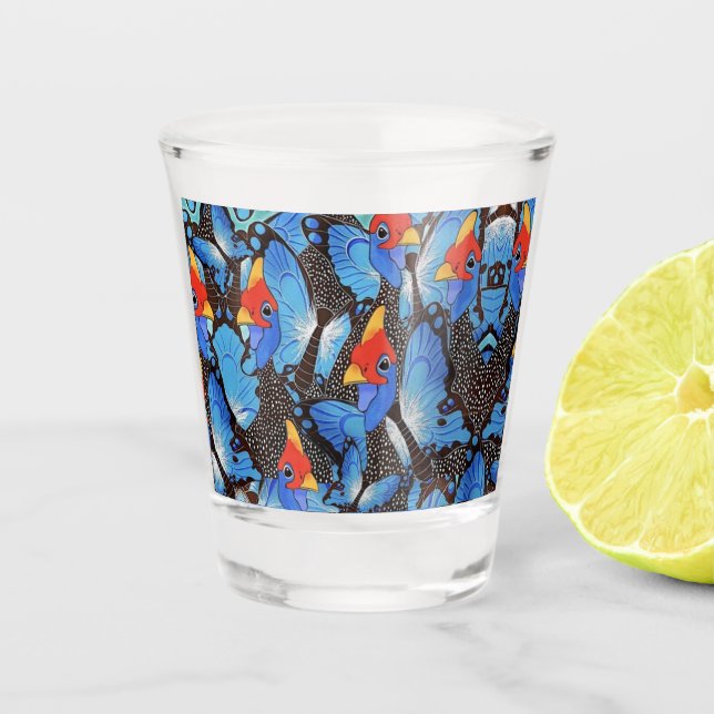 Kanga Blue Cooler Shot Glass (Front)