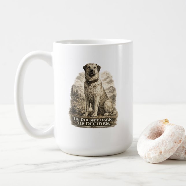Kangal – He Doesn’t Bark He Decides Coffee Mug (With Donut)
