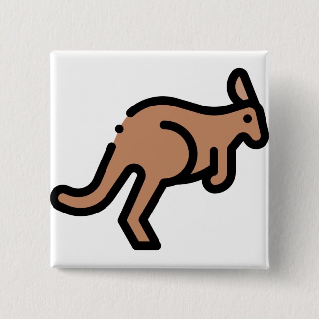 Kangaroo 15 Cm Square Badge (Front)