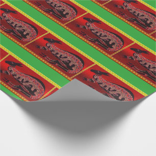 Kangaroo Aboriginal Christmas Wrapping Paper