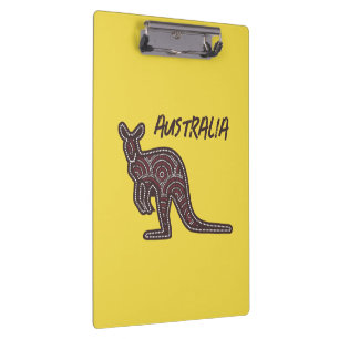 Kangaroo Aboriginal Mosaic  Clipboard