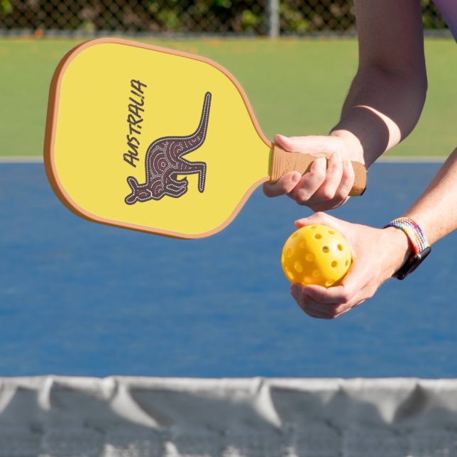 Kangaroo Aboriginal Mosaic Pickleball Paddle (Insitu)