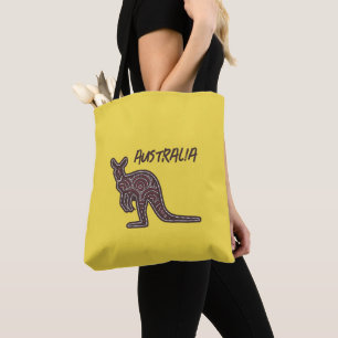 Kangaroo Aboriginal Mosaic  Tote Bag