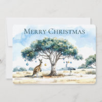 Kangaroo and Emu Christmas Gumtree Baubles