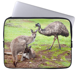 Kangaroo And Emu, Laptop Sleeve