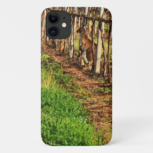 Kangaroo And Joey In Grape Vines, Case-Mate iPhone Case (Back)