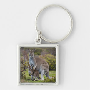 Kangaroo and Joey Key Ring