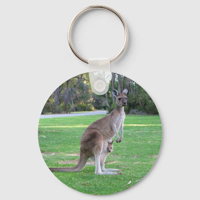 Kangaroo and Joey Key Ring (Front)