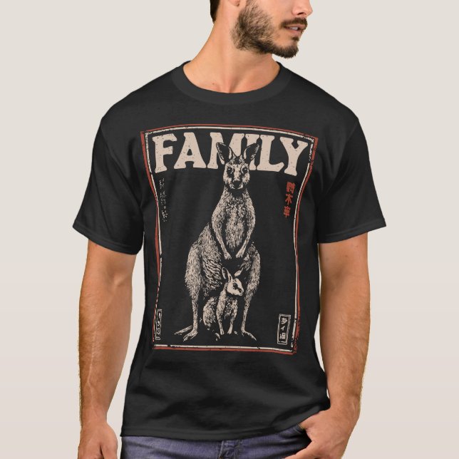 Kangaroo and Joey – Safe in Mama’s Pouch Forever T-Shirt (Front)