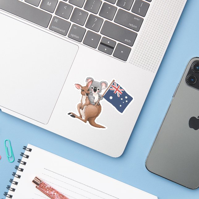 Kangaroo and Koala (Laptop w/ iPhone)