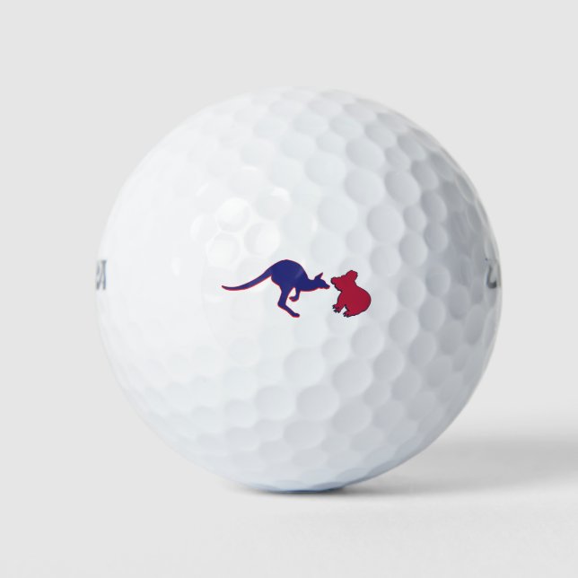 Kangaroo-and-Koala Golf Balls (Front)