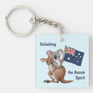 Kangaroo and Koala Key Ring